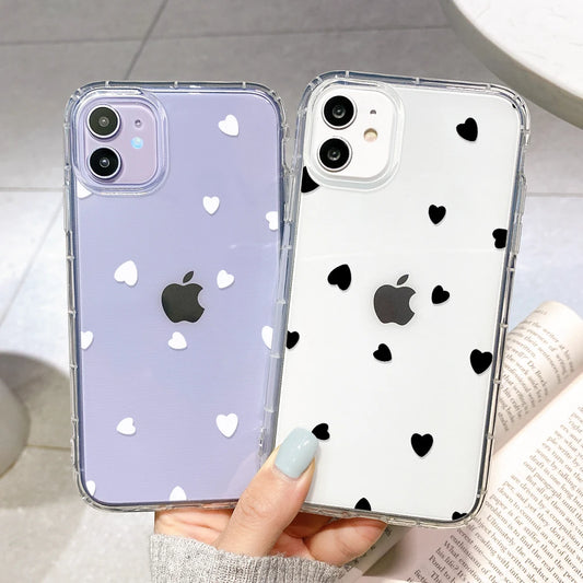 Love Heart Transparent Phone Case