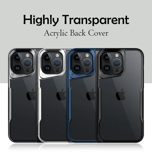 Soft Rubber Border High Transparent Back Plate iPhone Case