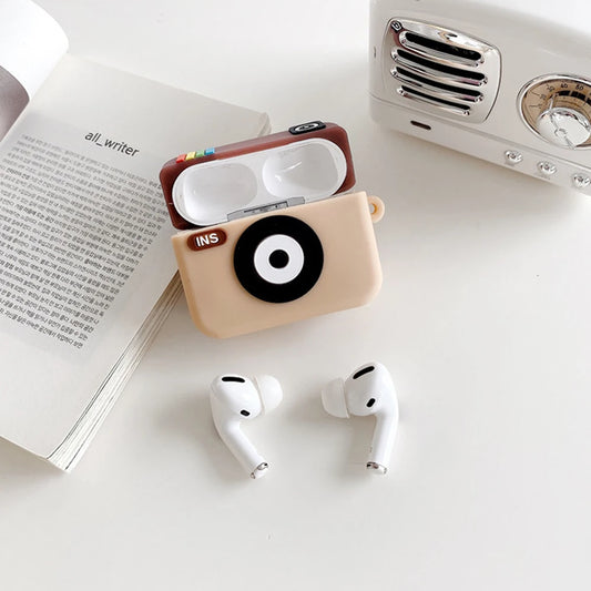 InstaCamera Design Cute Cartoon AirPods Protective Cover Case